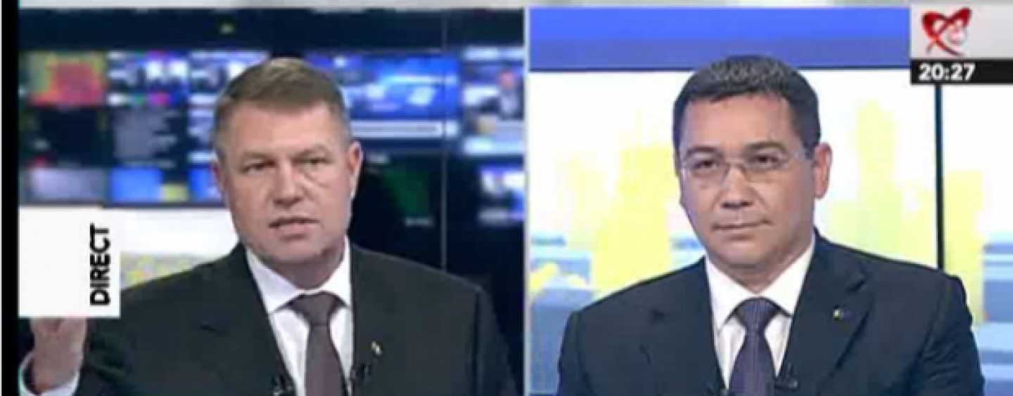 Klaus Iohannis a fost dominat în dezbatere de Victor Ponta