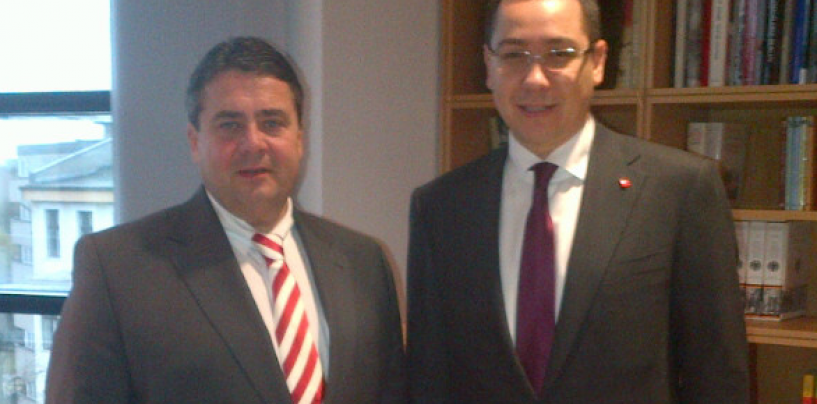 Vicecancelarul Germaniei, Sigmar Gabriel, şi-a afirmat susţinerea pentru Victor Ponta