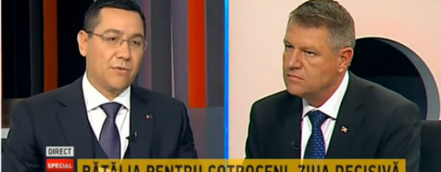 Ponta: Iohannis va întoarce România în 2010. Vezi AICI răspunsul prezidenţiabilului ACL