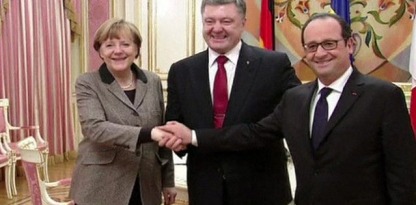 Ucraina-Rusia/ Angela Merkel și François Hollande, întâlnire pentru pace cu Vladimir Putin