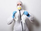 Afaceri de criză. Măști de protecție, produse de o firmă obscură care vinde băutură și țigări