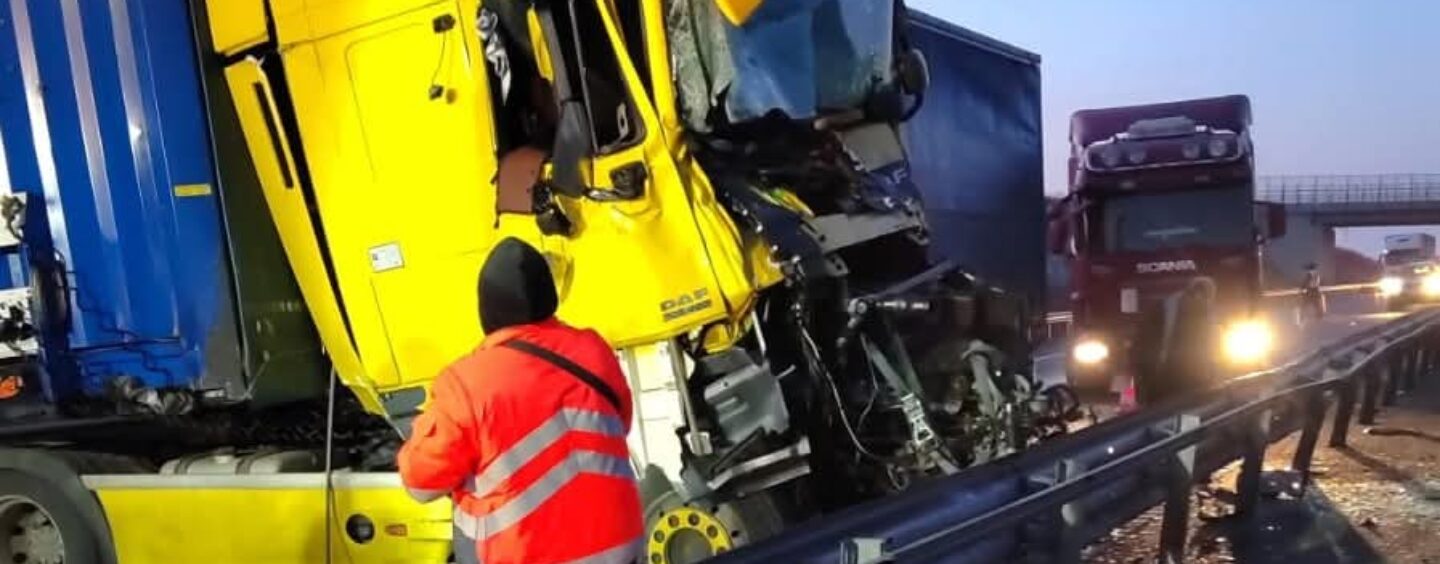 Accident pe autostrada Arad-Timișoara