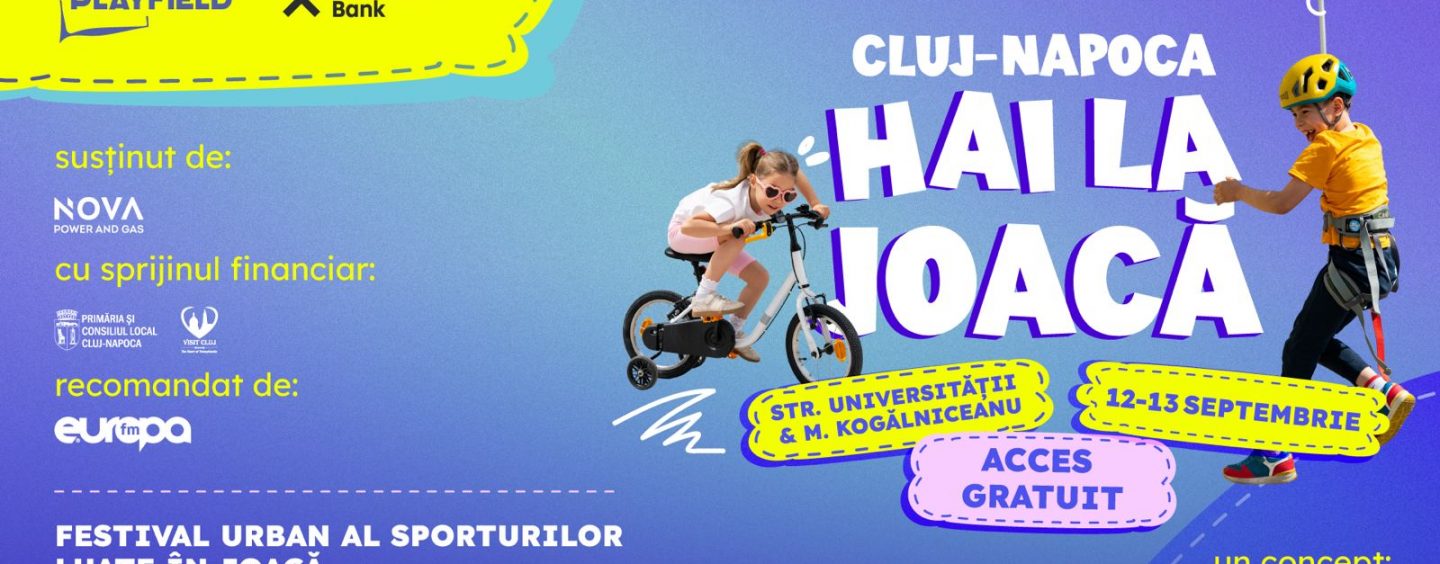 Urban Playfield ajunge la Cluj-Napoca, în 12–13 septembrie, pe pietonala Universității